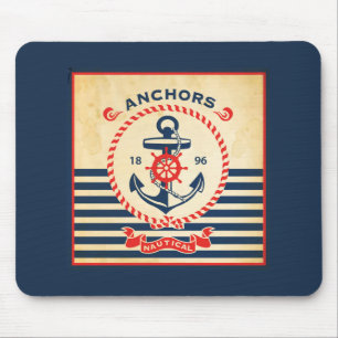 Mousepad Poster náutico do vintage