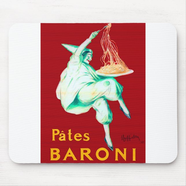 Mousepad Poster vintage Pates Baroni Spaghetti (Frente)