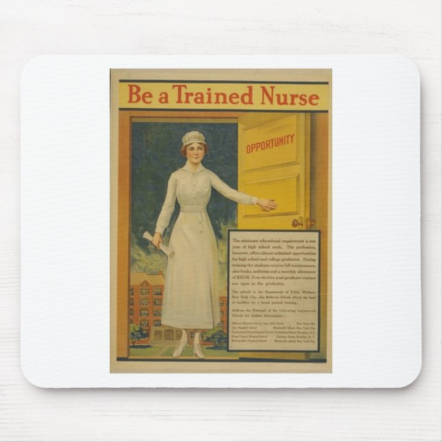 Mousepad poster WI 1917 Ser Uma Enfermeira Treinada (Frente)