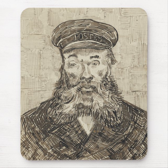 Mousepad Postman Joseph Roulin (Sepia Sketch) (por van Gogh (Frente)