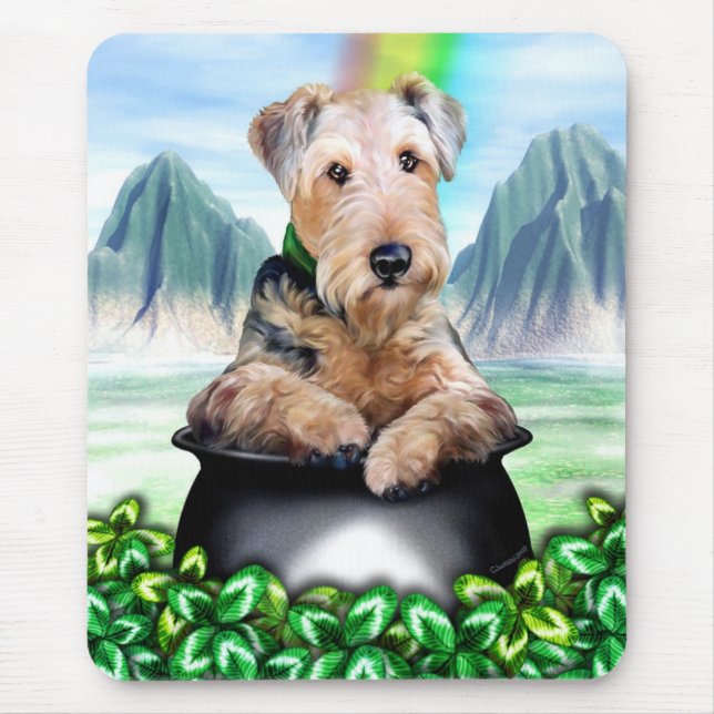 Mousepad Pote Airedale Terrier Dourado (Frente)
