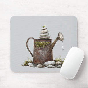 Mousepad Pote de Água Rústico Rochas Primavera