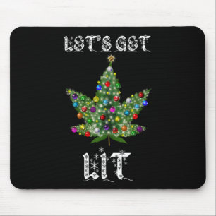 Mousepad Pote De Folha De Árvore De Natal Thc Gift Tee