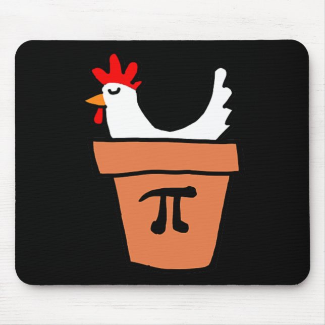 Mousepad Pote de frango Torta Engraçada Matemática Pover Pu (Frente)