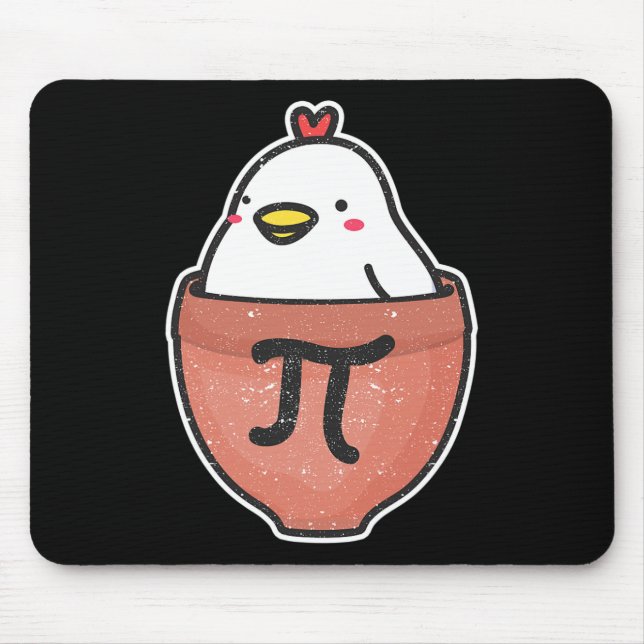 Mousepad Pote De Galinha Pi Dia Engraçado Professor De Mate (Frente)