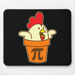 Mousepad Pote De Galinha Pi Geek Pie Matemática Pun Engraça