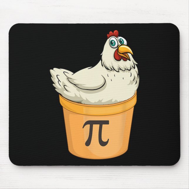 Mousepad Pote De Galinha Pie Engraçado Matemática Pun Pote  (Frente)