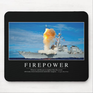 Mousepad Potência de fogo: Citações inspiradas
