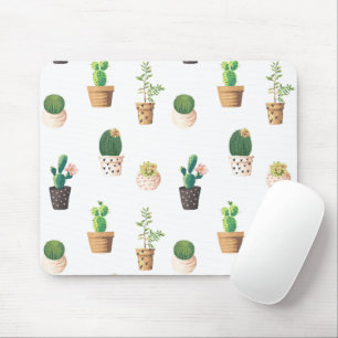 Mousepad Potes de Suculento do Deserto Verde