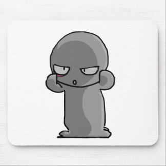 Mousepad Pouca cara irónico do bebê cinzento