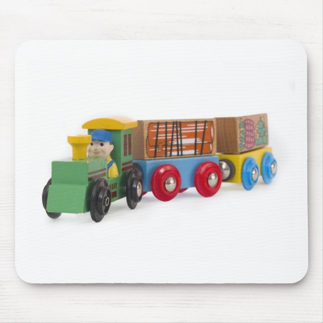 Mousepad pouco trem de madeira (Frente)