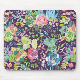 Mousepad Pousa-mouse de jardinagem de cactos suculentos
