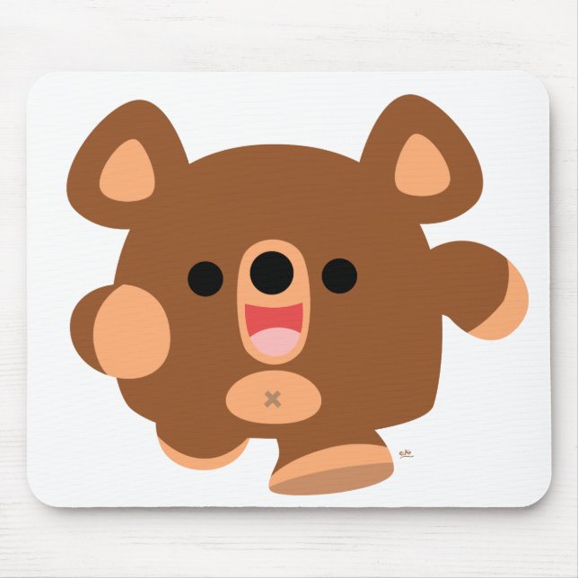 Mousepad Pousepad Energetic Bear de Cartoon Bonito (Frente)