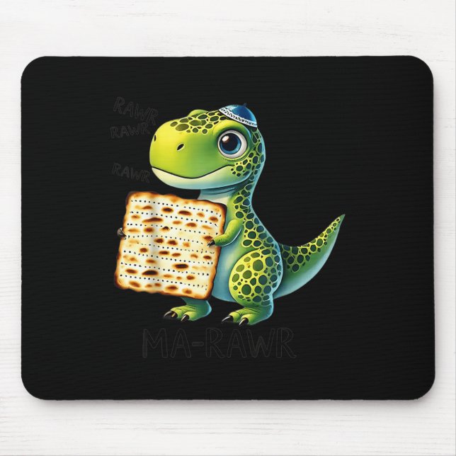 Mousepad Pover Maror Mãe-rugir Dinossauro Engraçado Pesach  (Frente)