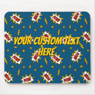 Mousepad Pow Comic Sound Effect Pattern