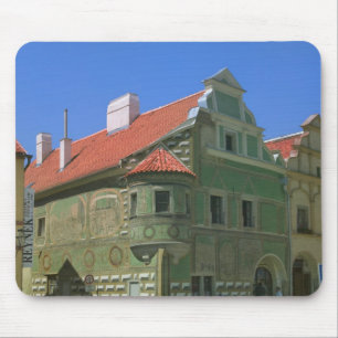 Mousepad Praça da cidade velha rodeada por casas do século