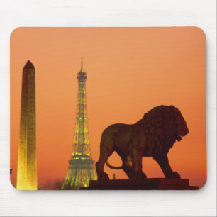 Mousepad Praça da Concorde; Torre Eiffel; Obelisco;