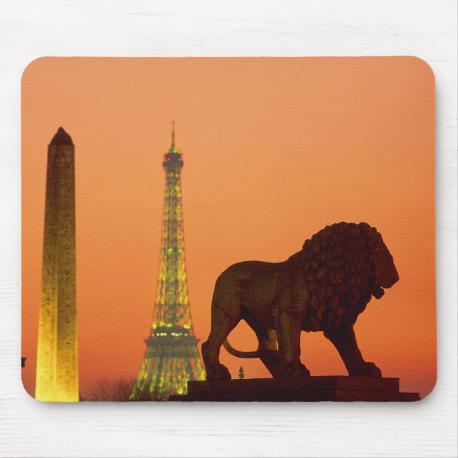 Mousepad Praça da Concorde; Torre Eiffel; Obelisco; (Frente)