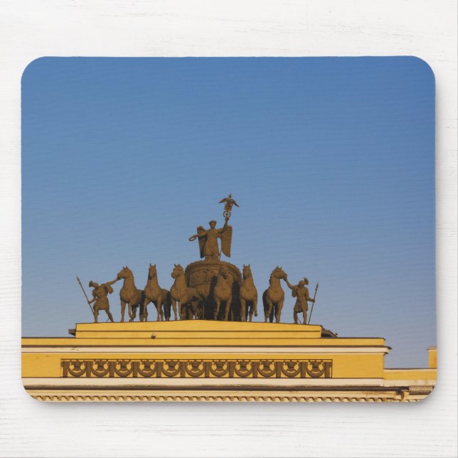 Mousepad Praça Dvortsovaya, Arca Triumfal, pôr do sol (Frente)