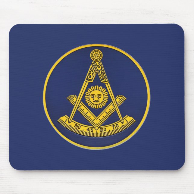 Mousepad Praça Mestra Freemason e Masonic Compass (Frente)