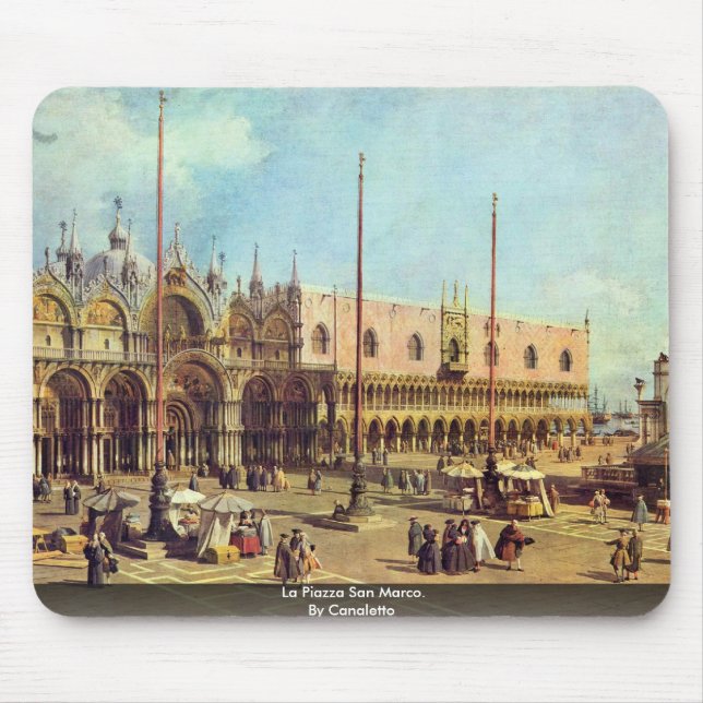 Mousepad Praça San Marco do La. Por Canaletto (Frente)