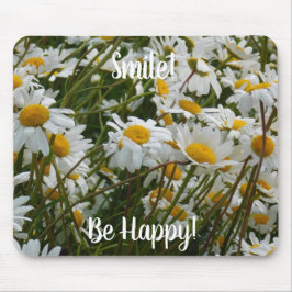 Mousepad Prado de Flores Felizes - Margarida sorridente fel