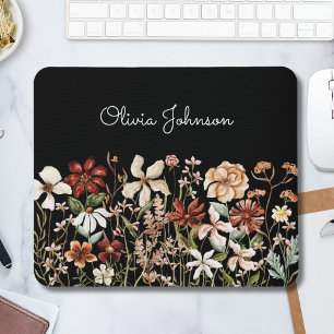 Mousepad Prado de Flores Silvestres Vintage Personalizado e