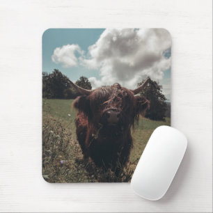 Mousepad Prados negros e pastagens de vaca escocesa