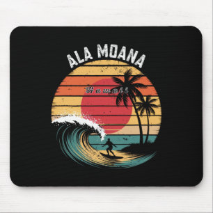 Mousepad Praia Ala Moana Havaí Praia Surfe