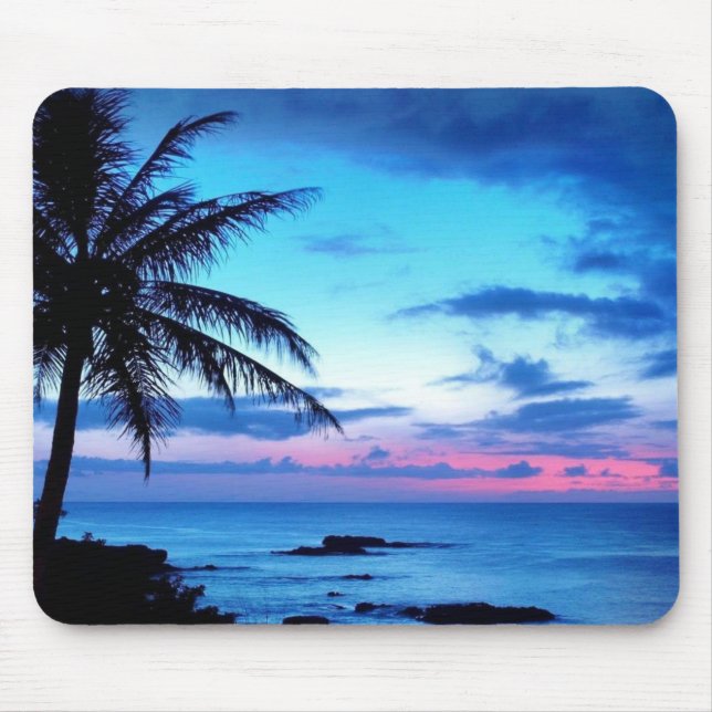 Mousepad praia bonita de Havaí (Frente)