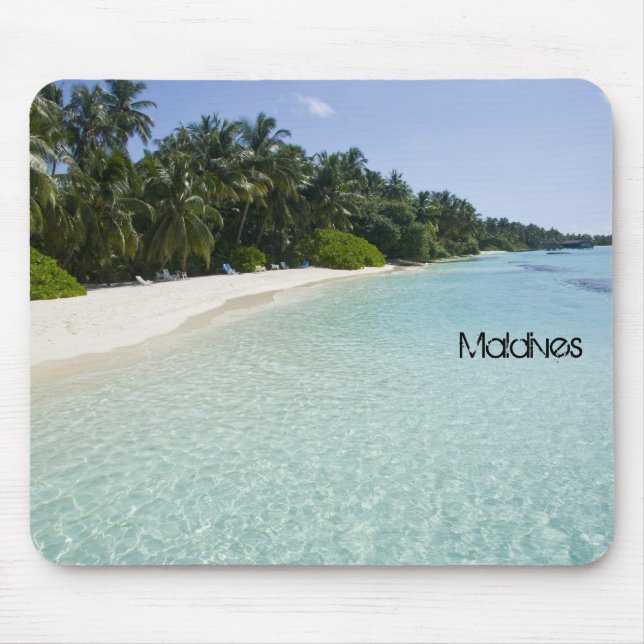 Mousepad Praia bonita em maldives (Frente)