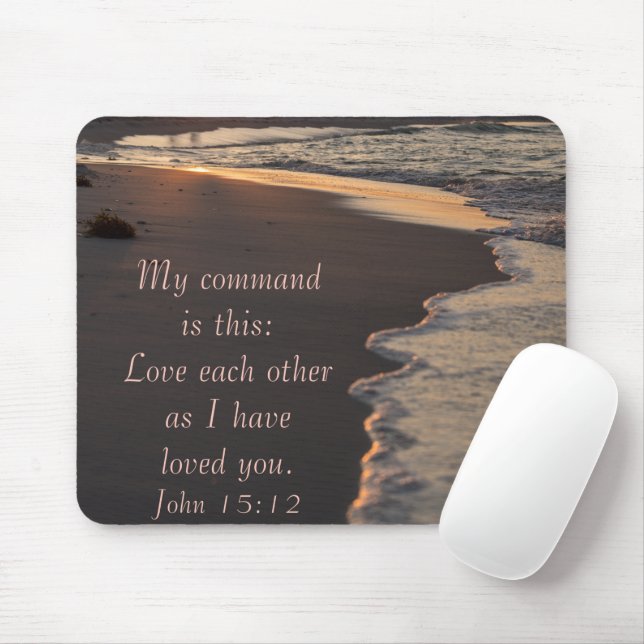 Mousepad Praia casal Andando No Sunrise John 15 12 (Com mouse)