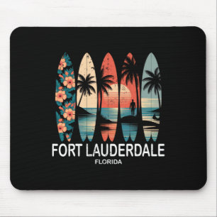 Mousepad Praia de Fort Lauderdale Flórida Prancha de Surfe