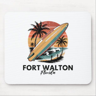 Mousepad Praia de Fort Walton Beach Flórida de Prancha de S
