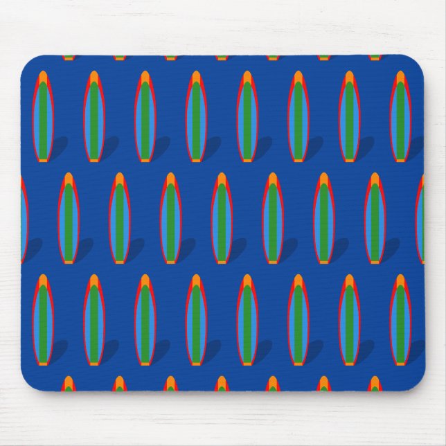 Mousepad Praia de Prancha Azul (Frente)