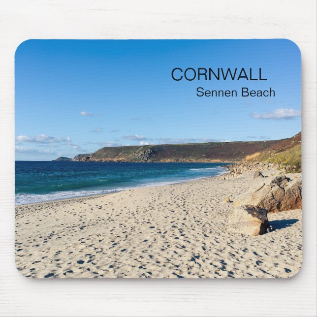 Mousepad Praia de Sennen Cornwall Inglaterra  (Frente)