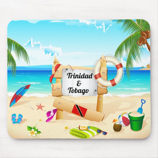 Mousepad Praia de Trinidad and Tobago Maracas (Frente)