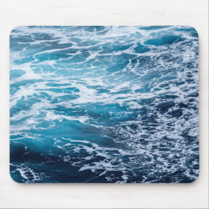 Mousepad Praia de Verão do Oceano Azul de Ondas