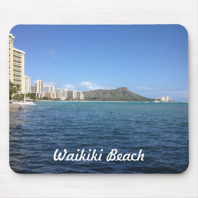 Mousepad Praia de Waikiki (Frente)