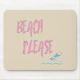 Mousepad Praia, Estilo Tropical, Gráfico de Verão
