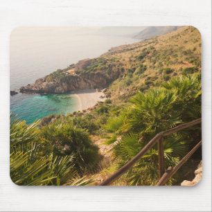 Mousepad Praia isolado no Zingaro de Lo, Sicília