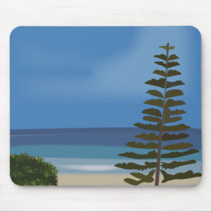 Mousepad Praia Mar Pinheiro Natureza