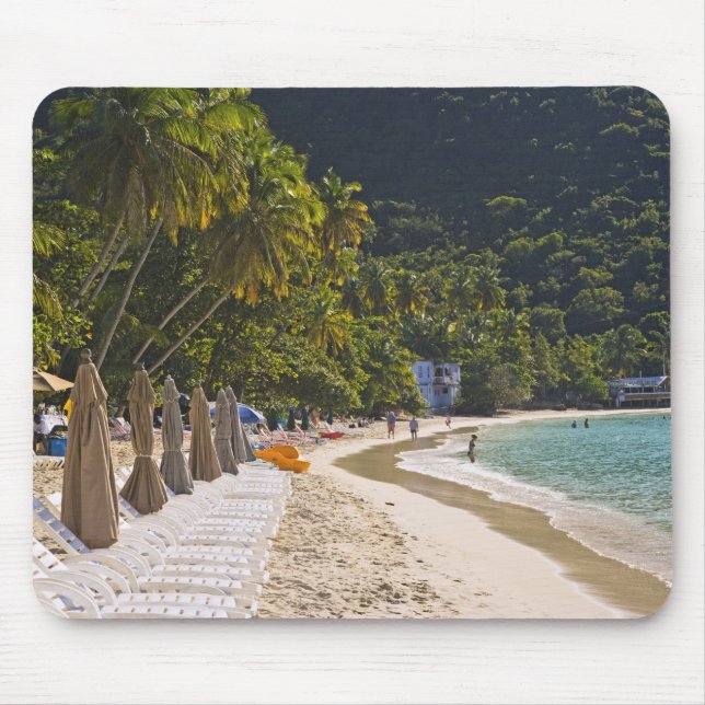 Mousepad Praia na Baía do Jardim de Cane, Ilha de Tortola (Frente)