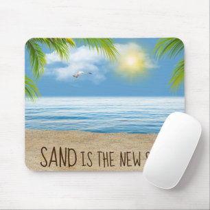 Mousepad Praia Oceânica com Fronteiras de Palma