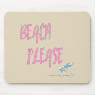 Mousepad Praia Por Favor Estilo tropical Gráfico de Verão