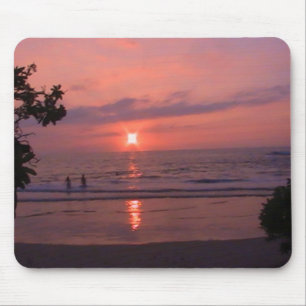 Mousepad Praia Romântica do Oceano Sunset Havaiano