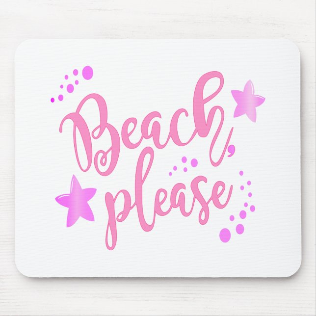 Mousepad Praia, rosa (Frente)