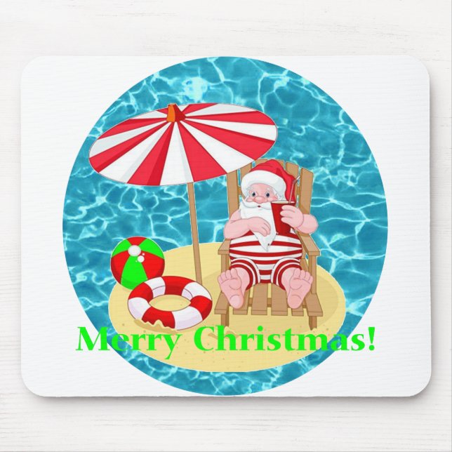 Mousepad praia santa claus (Frente)