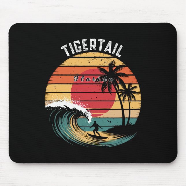 Mousepad Praia Tigertail Florida Praia Surfe  (Frente)