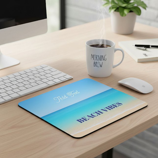 Mousepad Praia Tropical Azul legal (Criador carregado)